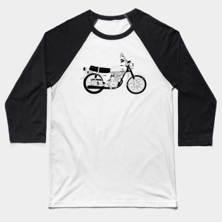 Honda CB100 Black Outline Baseball T-Shirt